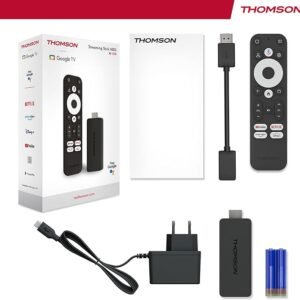 Thomson Streaming Stick 140G, 4K UHD, Google Voice Control, WiFi, Chromecast Built-in